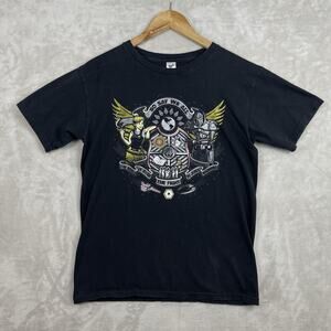 Battlestar Galactica T Shirt Small Black TeeFury So Say We All Cylon Sci Fi